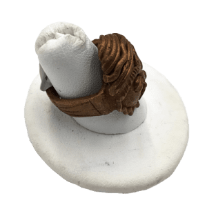 AFRICAN MASK ANTIQUE COPPER RING