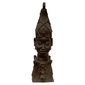 NIGERIAN ANTIQUITY BRONZE STATUE, FEMALE