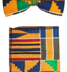 KENTE COTTON PRINT BOWTIE SET (Bowtie & Pocket Square to match)