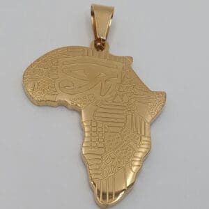 Africa Map (Engraved), Brass